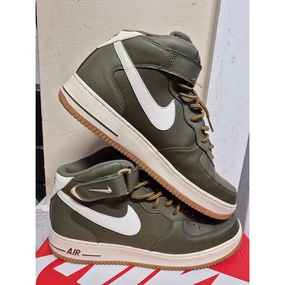 Nike Air Force 1 Mid '07 Medium Olive Green Men’s Size 11.5 Near Vintage Status - Picture 3 of 8